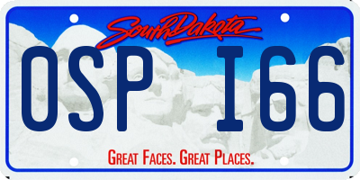 SD license plate 0SPI66