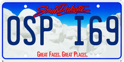 SD license plate 0SPI69