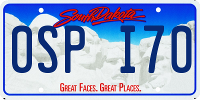 SD license plate 0SPI70