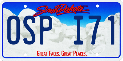 SD license plate 0SPI71