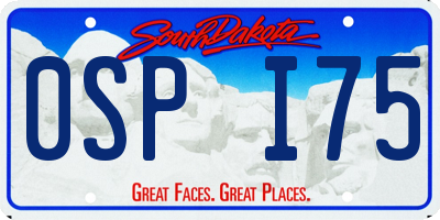 SD license plate 0SPI75