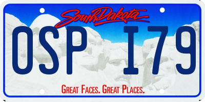 SD license plate 0SPI79