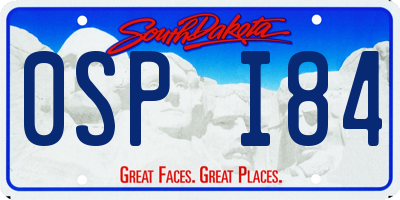 SD license plate 0SPI84