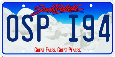 SD license plate 0SPI94