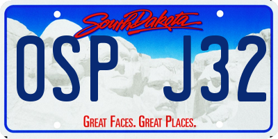 SD license plate 0SPJ32