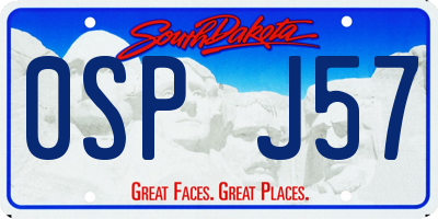 SD license plate 0SPJ57