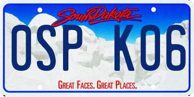 SD license plate 0SPK06