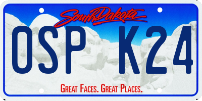 SD license plate 0SPK24
