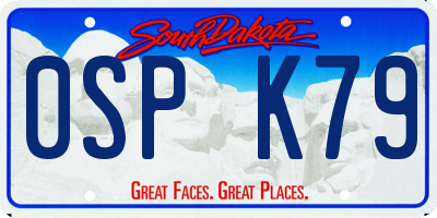 SD license plate 0SPK79