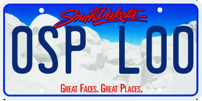 SD license plate 0SPL00