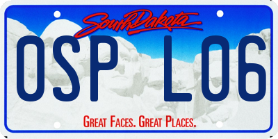 SD license plate 0SPL06