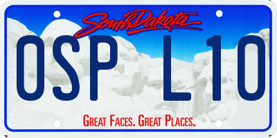 SD license plate 0SPL10