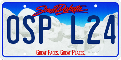 SD license plate 0SPL24