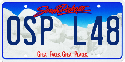 SD license plate 0SPL48