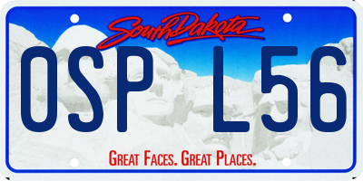 SD license plate 0SPL56