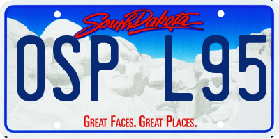 SD license plate 0SPL95