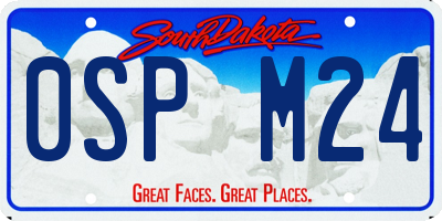 SD license plate 0SPM24