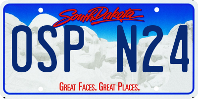 SD license plate 0SPN24