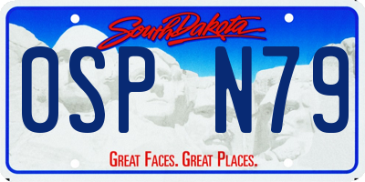 SD license plate 0SPN79