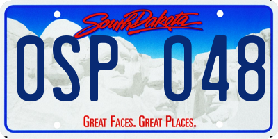 SD license plate 0SPO48