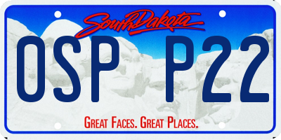 SD license plate 0SPP22