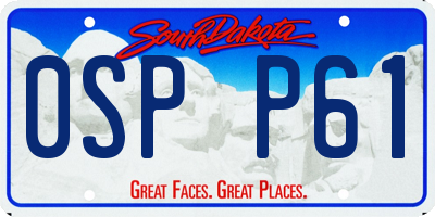 SD license plate 0SPP61