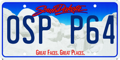 SD license plate 0SPP64