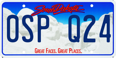 SD license plate 0SPQ24