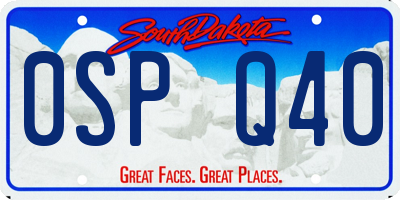 SD license plate 0SPQ40
