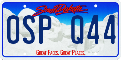 SD license plate 0SPQ44
