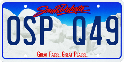 SD license plate 0SPQ49