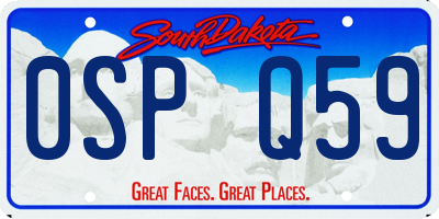 SD license plate 0SPQ59