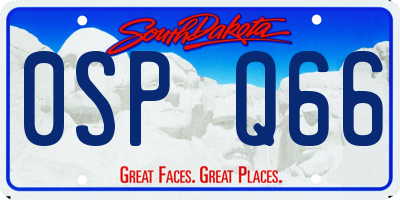 SD license plate 0SPQ66