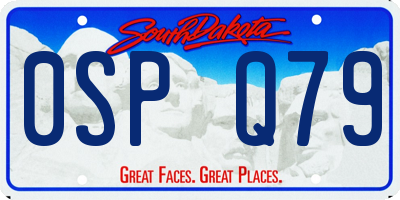 SD license plate 0SPQ79