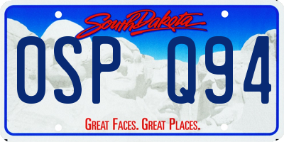 SD license plate 0SPQ94