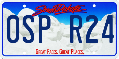 SD license plate 0SPR24