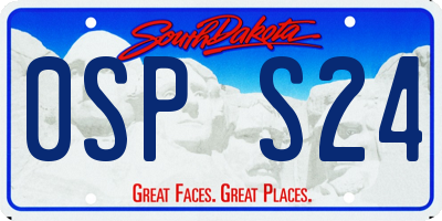 SD license plate 0SPS24