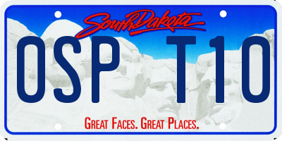 SD license plate 0SPT10