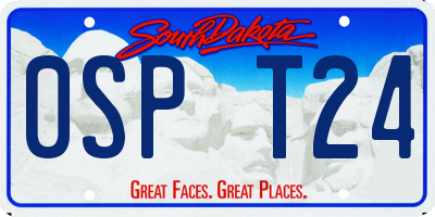 SD license plate 0SPT24