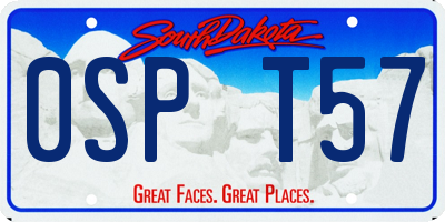 SD license plate 0SPT57