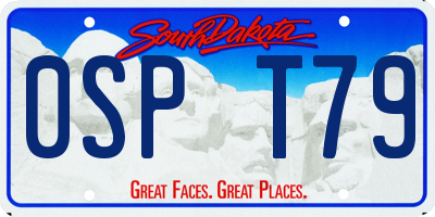 SD license plate 0SPT79