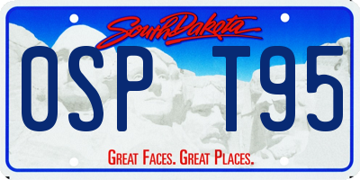 SD license plate 0SPT95