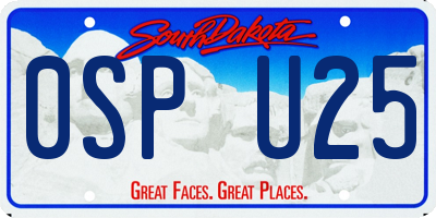 SD license plate 0SPU25