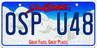 SD license plate 0SPU48