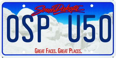 SD license plate 0SPU50