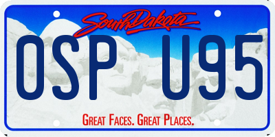 SD license plate 0SPU95