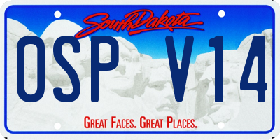 SD license plate 0SPV14