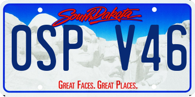 SD license plate 0SPV46
