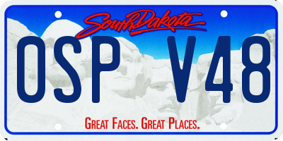 SD license plate 0SPV48