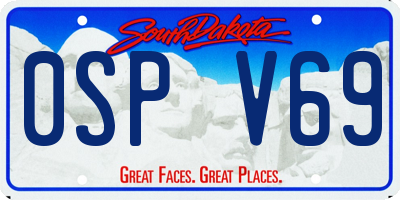 SD license plate 0SPV69